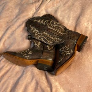 REAL LEATHER cowboy boots